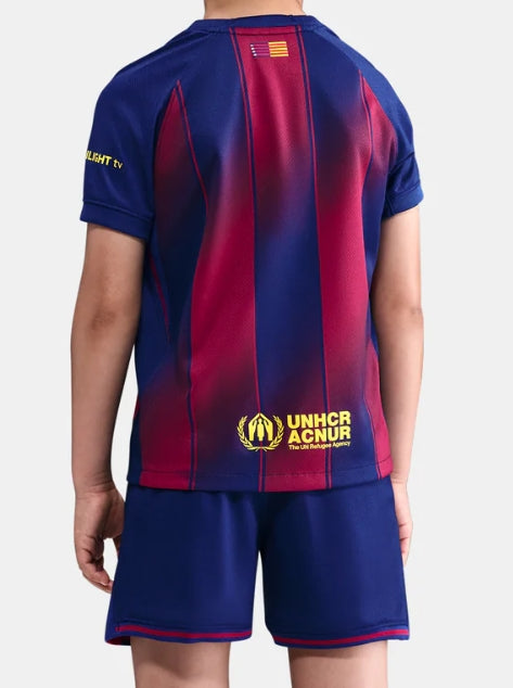 Dziecięce koszulki domowe Barcelona Soccer (koszulka + spodenki) 2025/26 Pro Koszulki Pilkar Skie