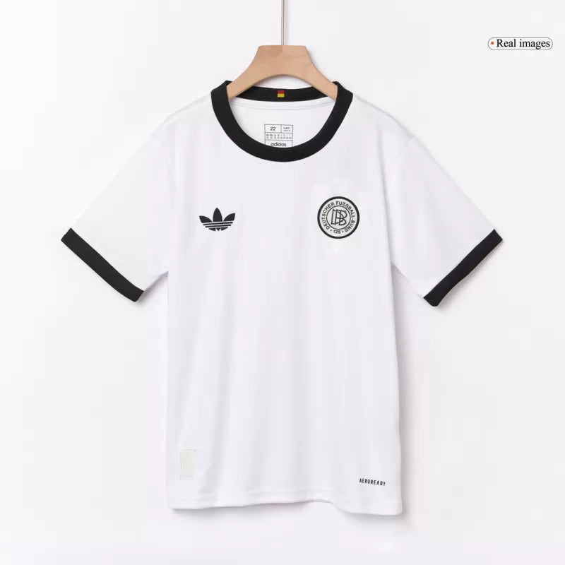 Dziecięcy zestaw koszulek piłkarskich Niemiec (koszulka + spodenki) 2025 - 125. rocznica Top Soccer Jerseys Store