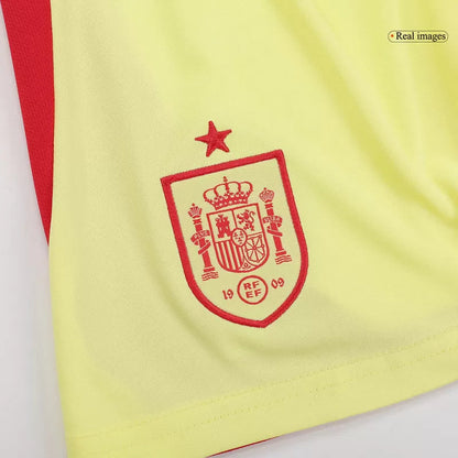 Dziecięcy zestaw wyjazdowy reprezentacji Spain na EURO 2024/25 (koszulka + spodenki) Pro Koszulki Pilkar Skie