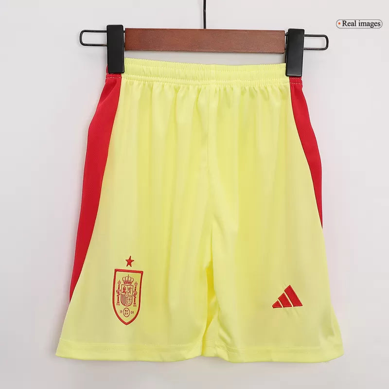 Dziecięcy zestaw wyjazdowy reprezentacji Spain na EURO 2024/25 (koszulka + spodenki) Pro Koszulki Pilkar Skie