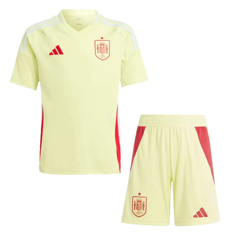 Dziecięcy zestaw wyjazdowy reprezentacji Spain na EURO 2024/25 (koszulka + spodenki) Pro Koszulki Pilkar Skie