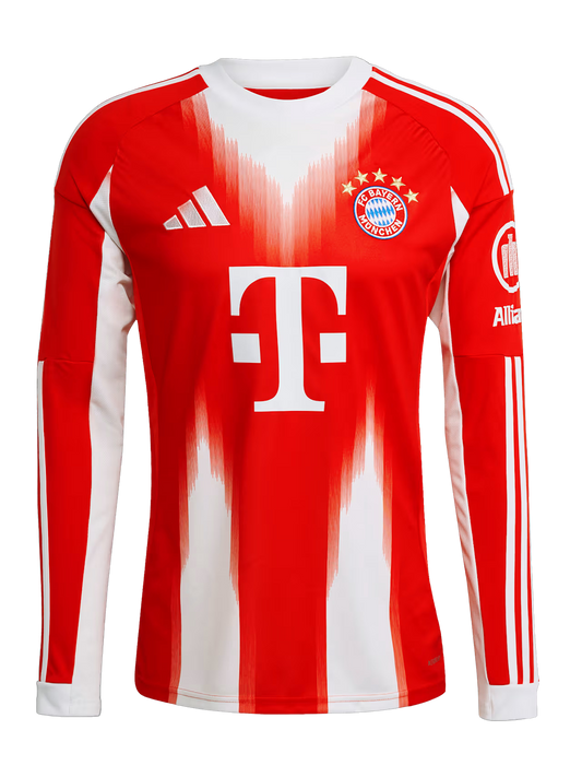 Bayern Monachium Domowa Koszulka Piłkarska Z Długim Rękawem 2025/26 Pro Koszulki Pilkar Skie
