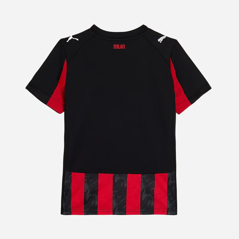 Dziecięcy AC Milan Home Soccer Jersey Kit (Koszulka + Spodenki) 2025/26 Top Soccer Jerseys Store