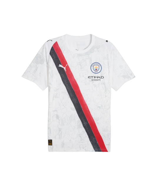 Koszulka piłkarska Manchester City KidSuper męska - biała/czarna Pro Koszulki Pilkar Skie