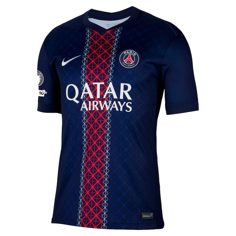 Koszulka meczowa PSG 2025-26 z plakietką Ligi Mistrzów i 10. rocznicy Fundacji UEFA Pro Koszulki Pilkar Skie