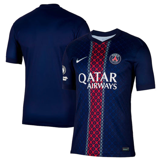 Koszulka meczowa PSG 2025-26 z plakietką Ligi Mistrzów i 10. rocznicy Fundacji UEFA Pro Koszulki Pilkar Skie