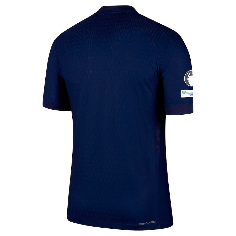 Koszulka meczowa PSG Player Verison Home Match Shirt 2025-26 z odznaką Ligi Mistrzów i 10. rocznicy Fundacji UEFA Pro Koszulki Pilkar Skie