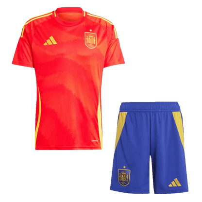 Zestaw koszulek piłkarskich reprezentacji Spain (koszulka + spodenki) 2024/25 Pro Koszulki Pilkar Skie