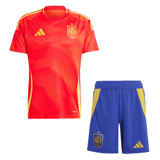 Zestaw koszulek piłkarskich reprezentacji Spain (koszulka + spodenki) 2024/25 Pro Koszulki Pilkar Skie
