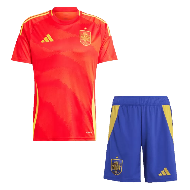 Dziecięcy zestaw koszulek piłkarskich Spain (koszulka + spodenki) 2024/25 Pro Koszulki Pilkar Skie