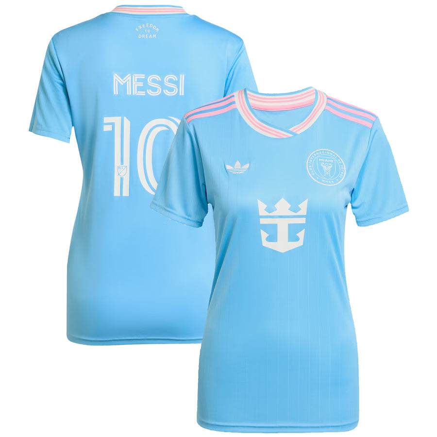 Koszulka damska Inter Miami CF Messi #10 Third Away Soccer Jersey 2025 Pro Koszulki Pilkar Skie