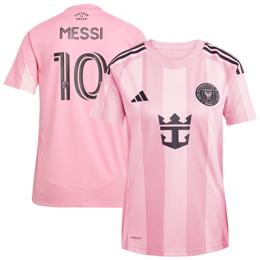 Koszulka piłkarska domowa damska Messi #10 Inter Miami CF 2025 Pro Koszulki Pilkar Skie