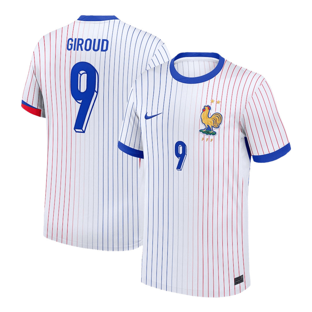 [Super Jakość] Męska France GIROUD #9 Wyjazdowa Koszulka Piłkarska Euro 2024 Pro Koszulki Pilkar Skie