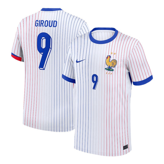 [Super Jakość] Męska France GIROUD #9 Wyjazdowa Koszulka Piłkarska Euro 2024 Pro Koszulki Pilkar Skie