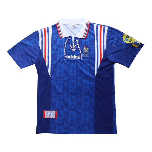 France Dom Retro Piłkarska Koszulka 1996 Pro Koszulki Pilkar Skie