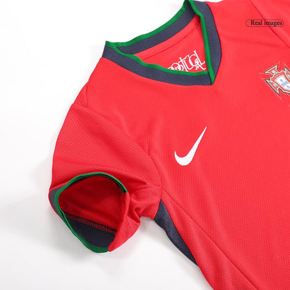 Dziecięce koszulki domowe Portugalii Pełny zestaw Euro 2024 Pro Koszulki Pilkar Skie