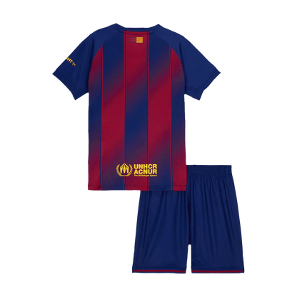 Dziecięce koszulki domowe Barcelona Soccer (koszulka + spodenki) 2025/26 Pro Koszulki Pilkar Skie