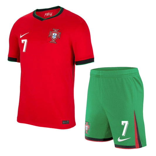 [Super jakość] Męska koszulka domowa Portugal RONALDO #7 (koszulka + spodenki) Zestaw Euro 2024 Pro Koszulki Pilkar Skie