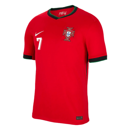 [Super Jakość] Męska Portugal RONALDO #7 Koszulka Piłkarska Domowa Euro 2024 Pro Koszulki Pilkar Skie