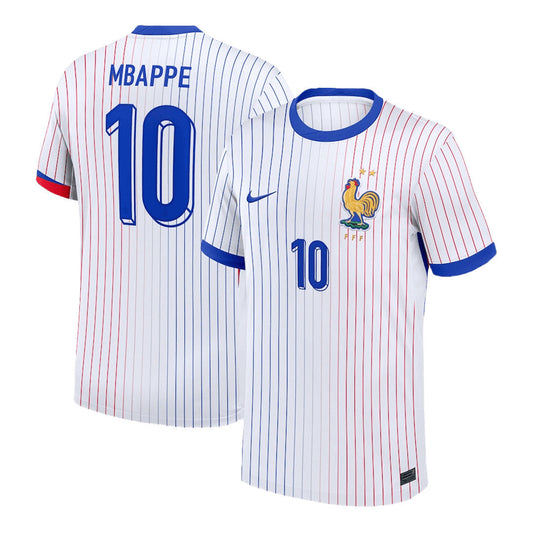 [Super Jakość] Męska France MBAPPE #10 Wyjazdowa Koszulka Piłkarska Euro 2024 Pro Koszulki Pilkar Skie