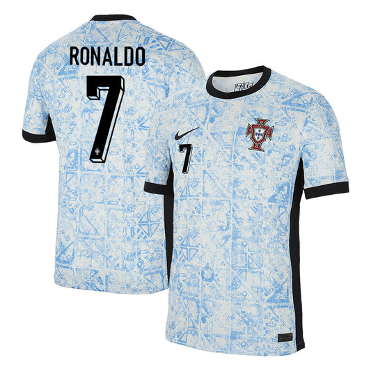 Męska Portugal RONALDO #7 Wyjazdowa Koszulka Piłkarska Euro 2024 Pro Koszulki Pilkar Skie