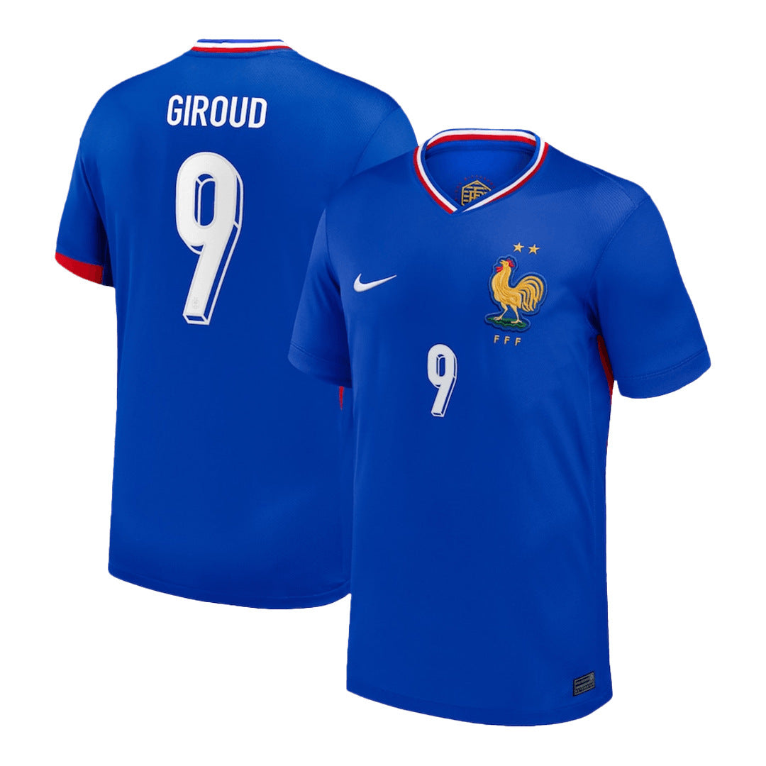 [Super Jakość] Męska France GIROUD #9 Koszulka Piłkarska Domowa Euro 2024 Pro Koszulki Pilkar Skie