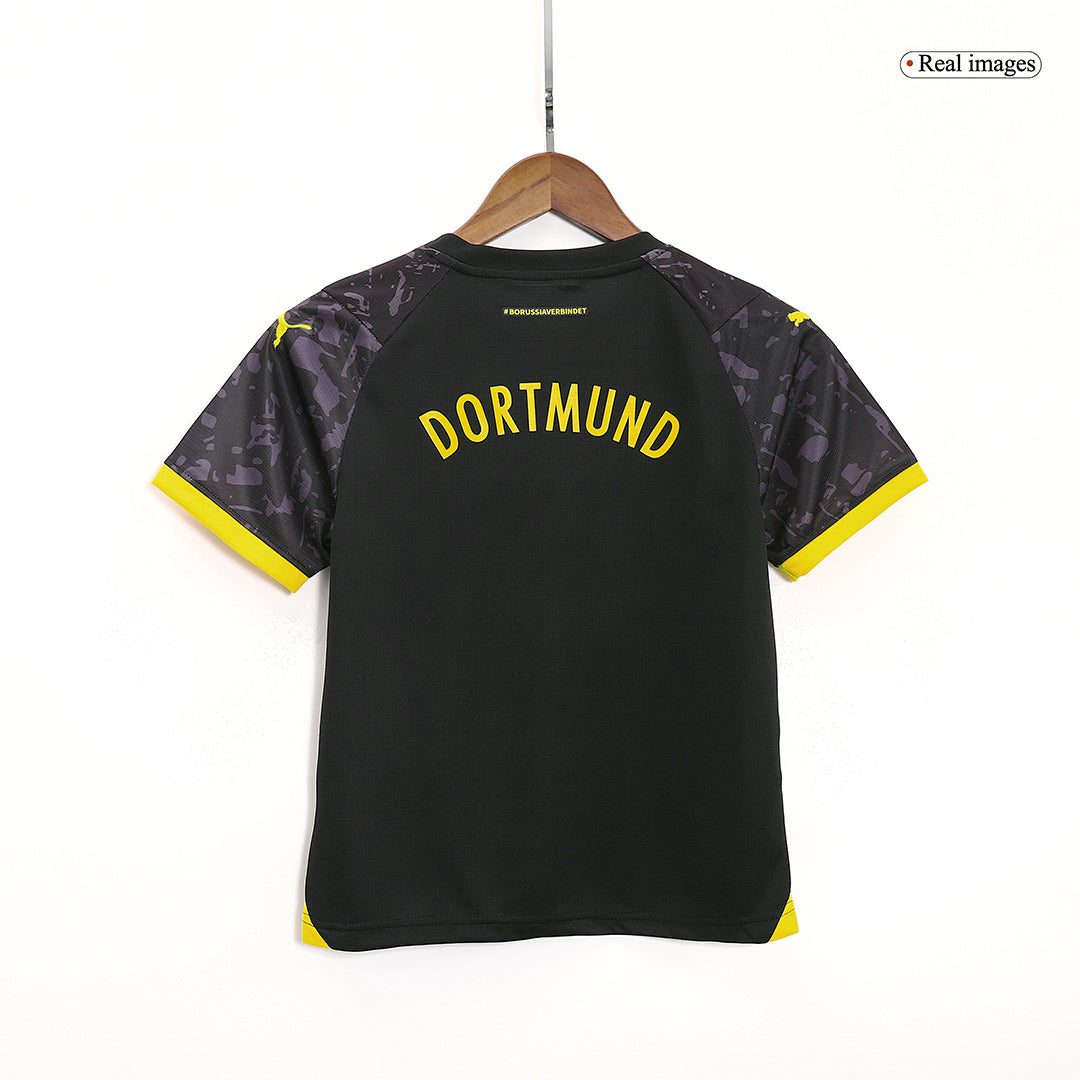 Kid's Borussia Dortmund Away  Soccer Jersey Kit(Jersey+Shorts) 2023/24 Top Soccer Jerseys Store