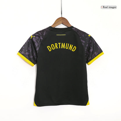 Kid's Borussia Dortmund Away  Soccer Jersey Kit(Jersey+Shorts) 2023/24 Top Soccer Jerseys Store