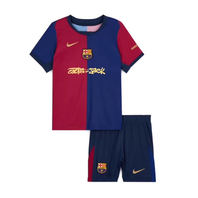 Dziecięce koszulki piłkarskie Barcelona X Travis Scott Home 2024/25 Pro Koszulki Pilkar Skie