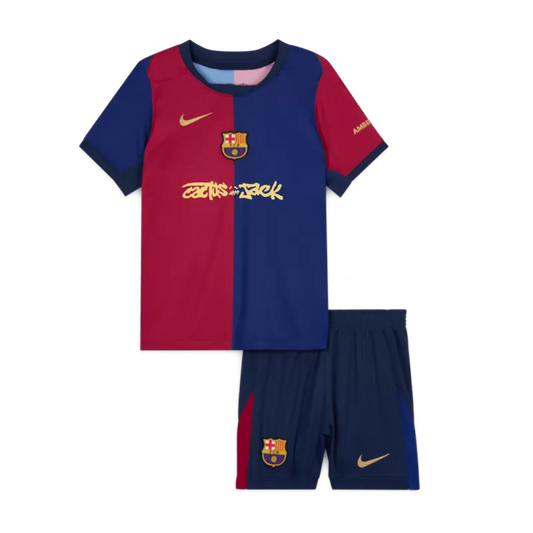 Dziecięce koszulki piłkarskie Barcelona X Travis Scott Home 2024/25 Pro Koszulki Pilkar Skie