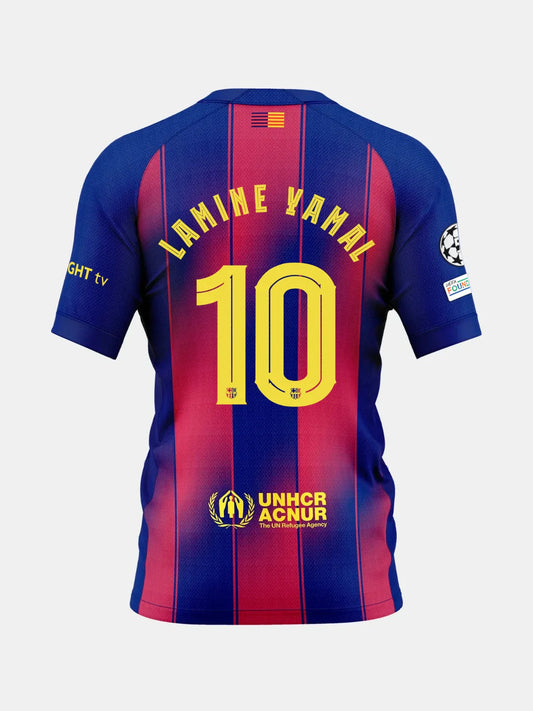 Wersja gracza Barcelona LAMINE YAMAL Koszulka piłkarska domowa 2025/26 Pro Koszulki Pilkar Skie