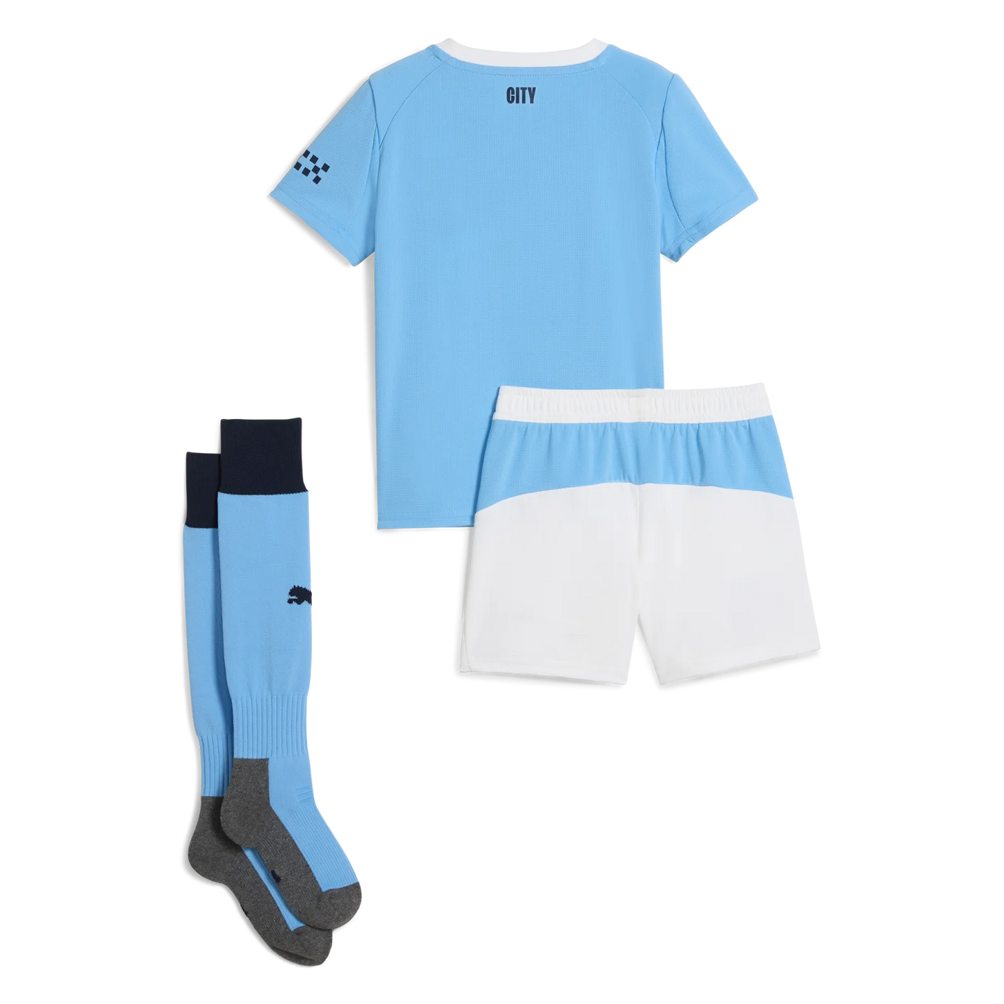 Dziecięcy zestaw koszulek piłkarskich Manchester City Home Soccer (koszulka + spodenki + skarpetki) 2025/26 Top Soccer Jerseys Store